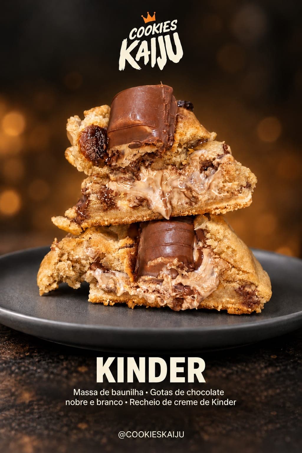 Cartaz do cookie Kinder da Cookies Kaiju